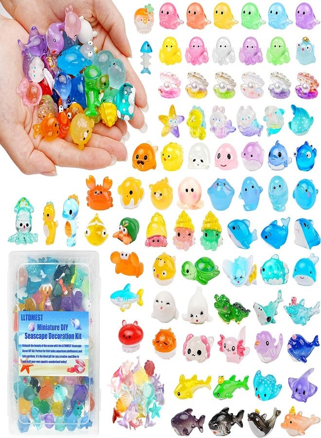 LLTDMEST 100+pcs Ocean Mini Resin Animals 78 Styles Tiny Sea Resin Animals Figurines Miniature Little Plastic Animal for Garden Micro Landscape DIY Fish Tank Aquarium Potted Gift Dollhouse Décor - Image 1